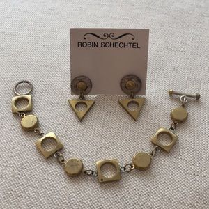 Robin Schechtel earrings and bracelet set